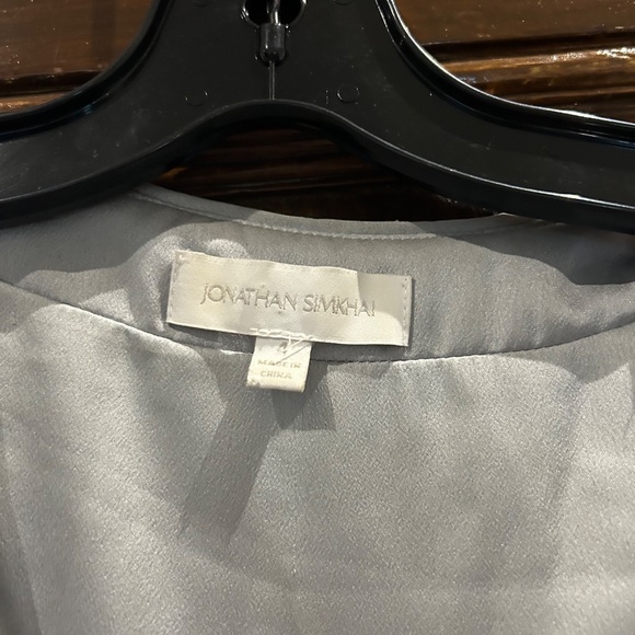 Jonathan Simkhai Silver Sequin Mini Dress - Picture 3 of 4